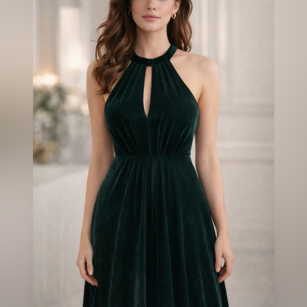 Ralph Lauren Dark Green Backless Dress